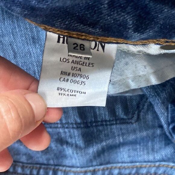 Hudson Jeans Women's Blue Baby Boot Straight Leg Denim Jeans Sz 26 - Picture 3 of 5